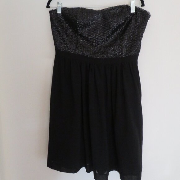 Kensie | Size 10 | Black Sequin Strapless Mini Dress Whimsigoth Party - Picture 1 of 8